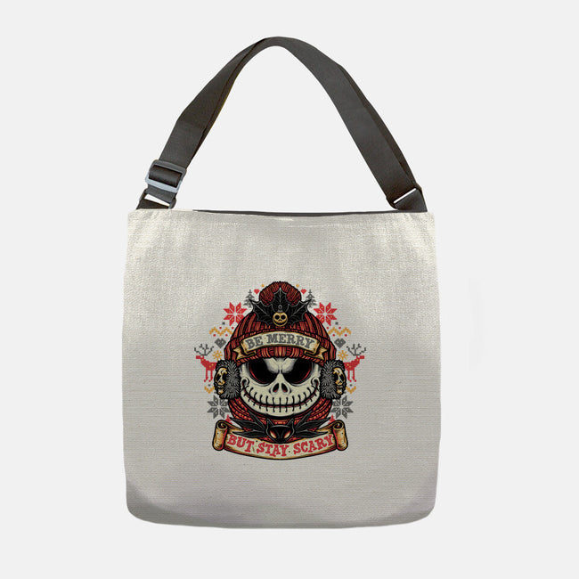 Merry And Scary-None-Adjustable Tote-Bag-glitchygorilla