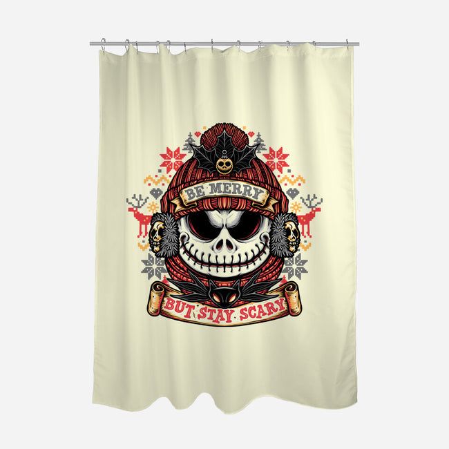 Merry And Scary-None-Polyester-Shower Curtain-glitchygorilla