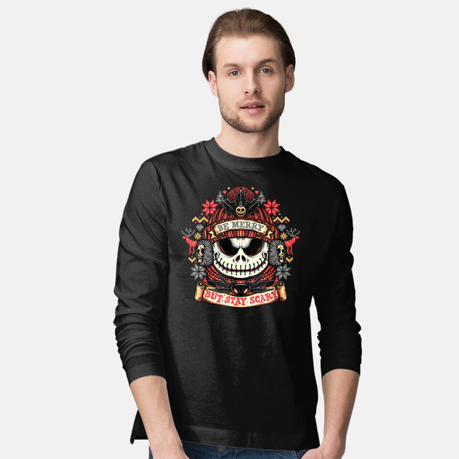 Merry And Scary-Mens-Long Sleeved-Tee-glitchygorilla