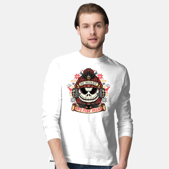 Merry And Scary-Mens-Long Sleeved-Tee-glitchygorilla