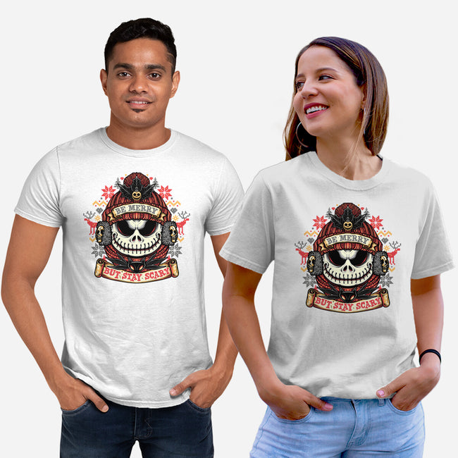 Merry And Scary-Unisex-Basic-Tee-glitchygorilla