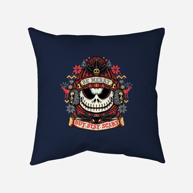 Merry And Scary-None-Removable Cover w Insert-Throw Pillow-glitchygorilla