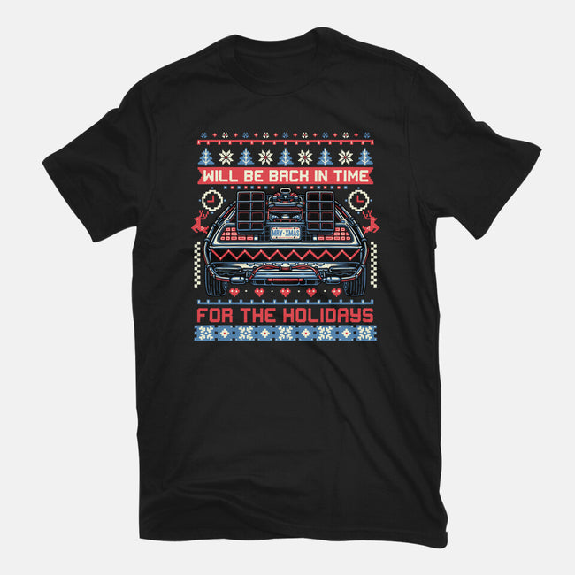 Back In Time For The Holidays-Mens-Premium-Tee-glitchygorilla