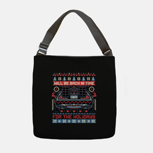 Back In Time For The Holidays-None-Adjustable Tote-Bag-glitchygorilla