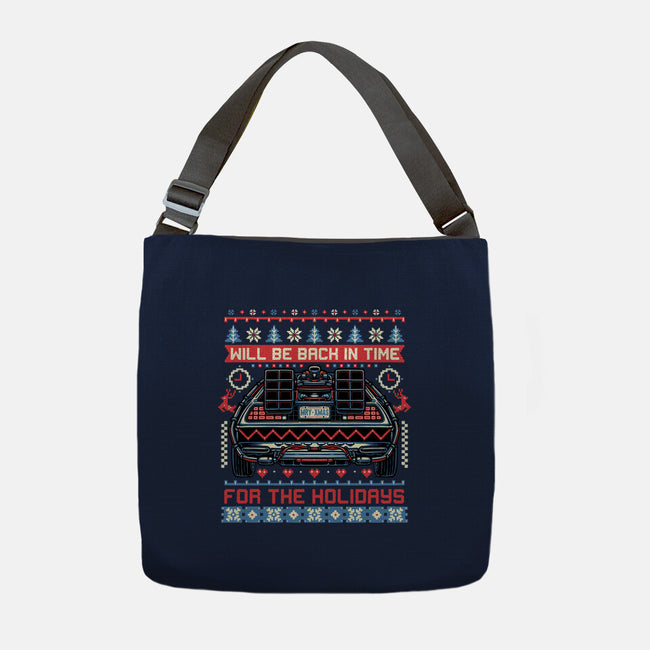 Back In Time For The Holidays-None-Adjustable Tote-Bag-glitchygorilla