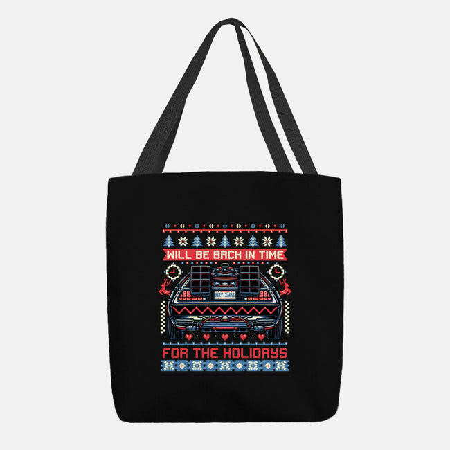 Back In Time For The Holidays-None-Basic Tote-Bag-glitchygorilla