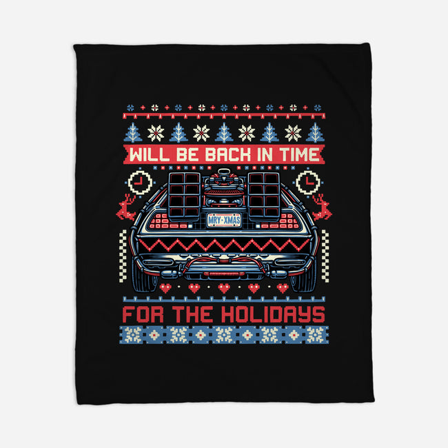 Back In Time For The Holidays-None-Fleece-Blanket-glitchygorilla