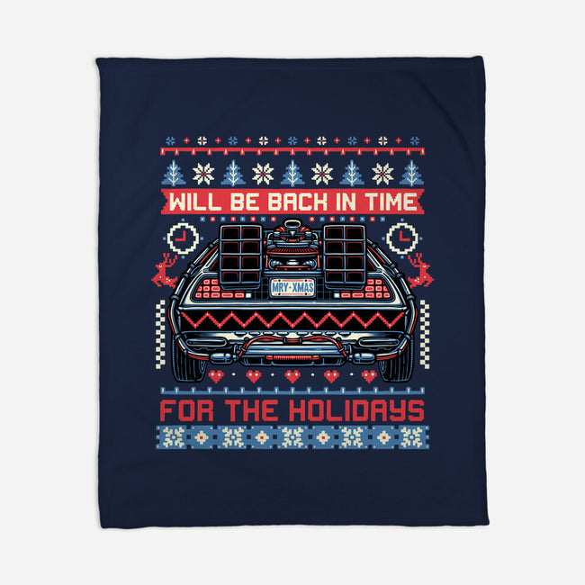 Back In Time For The Holidays-None-Fleece-Blanket-glitchygorilla