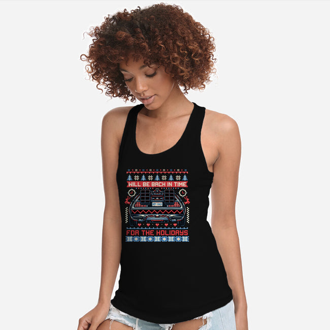 Back In Time For The Holidays-Womens-Racerback-Tank-glitchygorilla