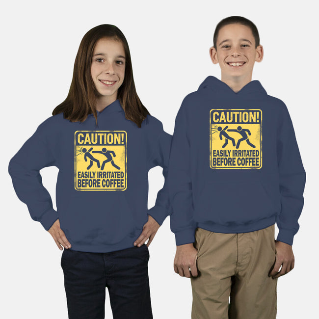 Easily Irritated Before Coffee-Youth-Pullover-Sweatshirt-BridgeWalker