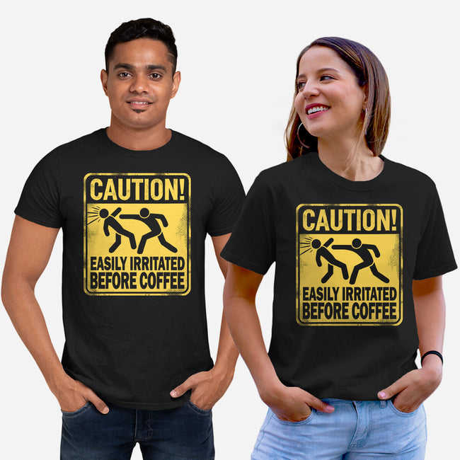 Easily Irritated Before Coffee-Unisex-Basic-Tee-BridgeWalker