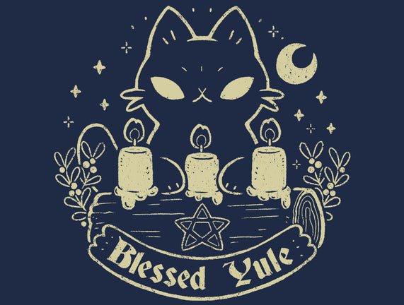 Blessed Yule Black Cat