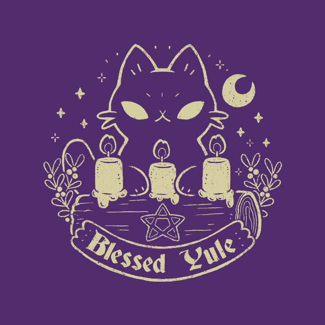 Blessed Yule Black Cat-None-Fleece-Blanket-xMorfina