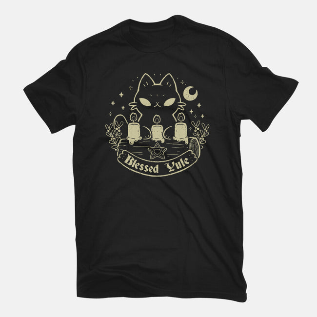 Blessed Yule Black Cat-Youth-Basic-Tee-xMorfina