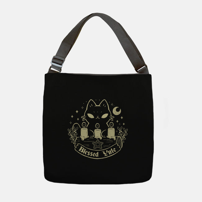 Blessed Yule Black Cat-None-Adjustable Tote-Bag-xMorfina