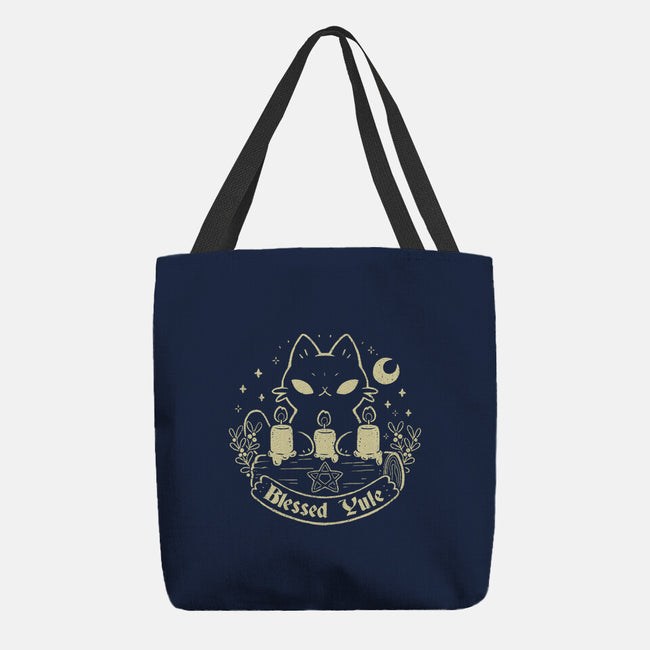 Blessed Yule Black Cat-None-Basic Tote-Bag-xMorfina