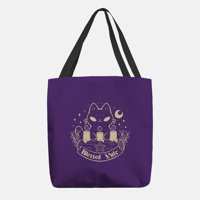 Blessed Yule Black Cat-None-Basic Tote-Bag-xMorfina