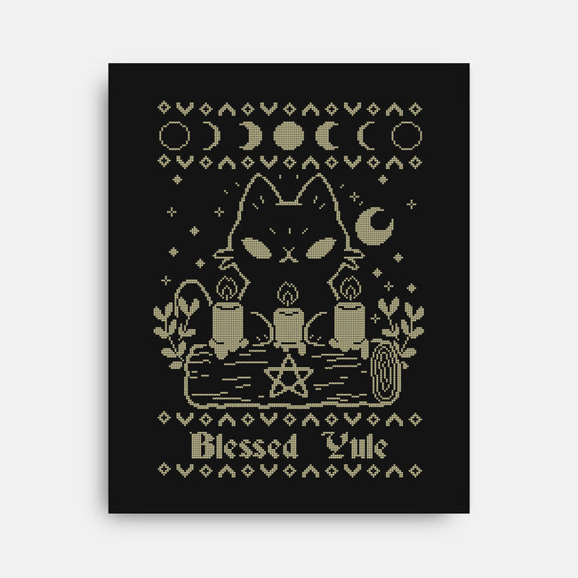 Blessed Yule Sweater-None-Stretched-Canvas-xMorfina