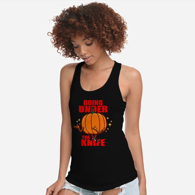 Going Under The Knife-Womens-Racerback-Tank-Boggs Nicolas