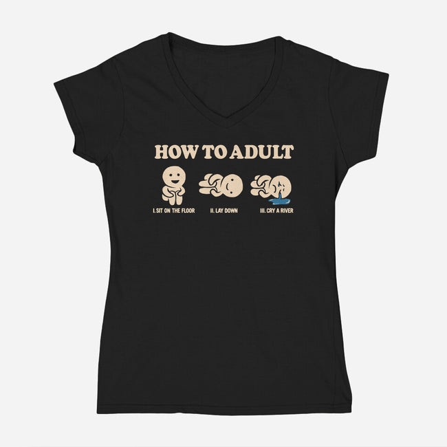 How To Adult-Womens-V-Neck-Tee-koalastudio