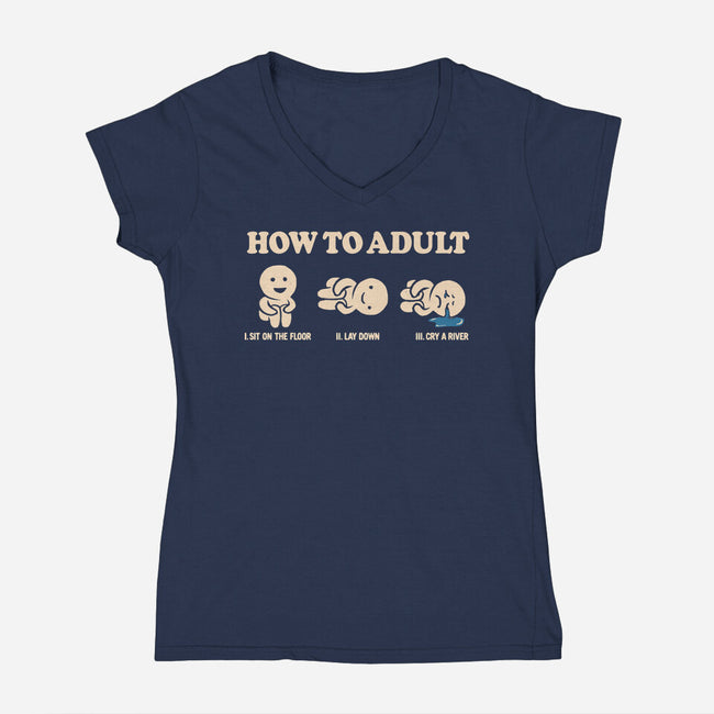 How To Adult-Womens-V-Neck-Tee-koalastudio