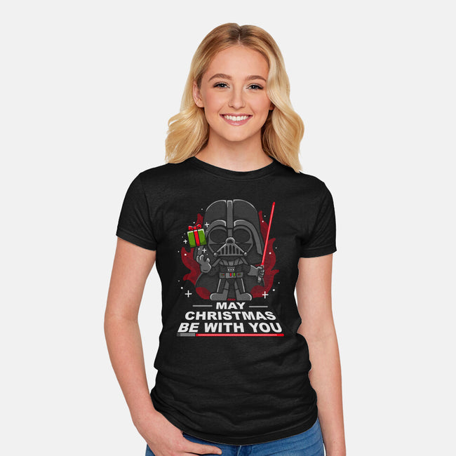 May Christmas Be With You-Womens-Fitted-Tee-Vallina84