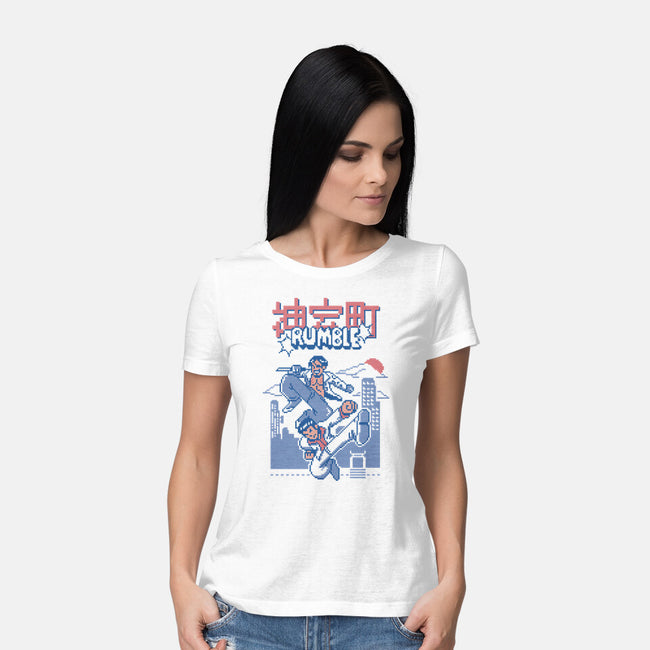 Kamurocho Rumble-Womens-Basic-Tee-Henrique Torres