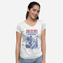 Kamurocho Rumble-Womens-V-Neck-Tee-Henrique Torres