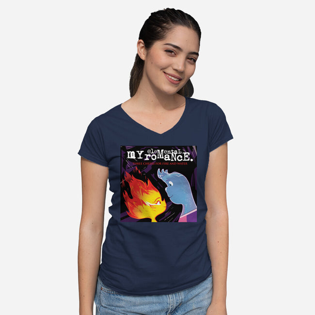 My Elemental Romance-Womens-V-Neck-Tee-jasesa