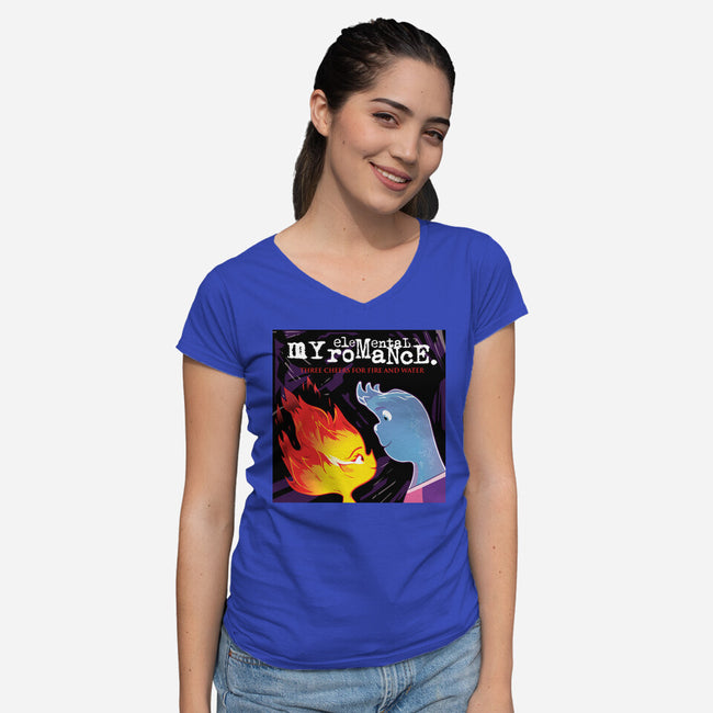 My Elemental Romance-Womens-V-Neck-Tee-jasesa