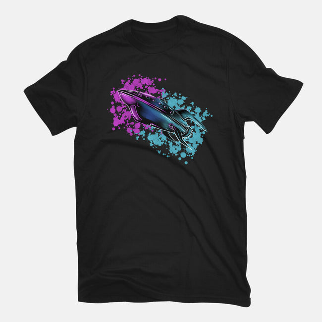 Neon Spaceship-Mens-Premium-Tee-nickzzarto