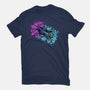 Neon Spaceship-Womens-Basic-Tee-nickzzarto