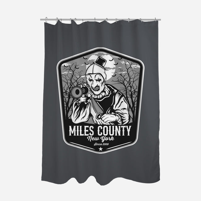 Miles County Badge-None-Polyester-Shower Curtain-CarloJ1956