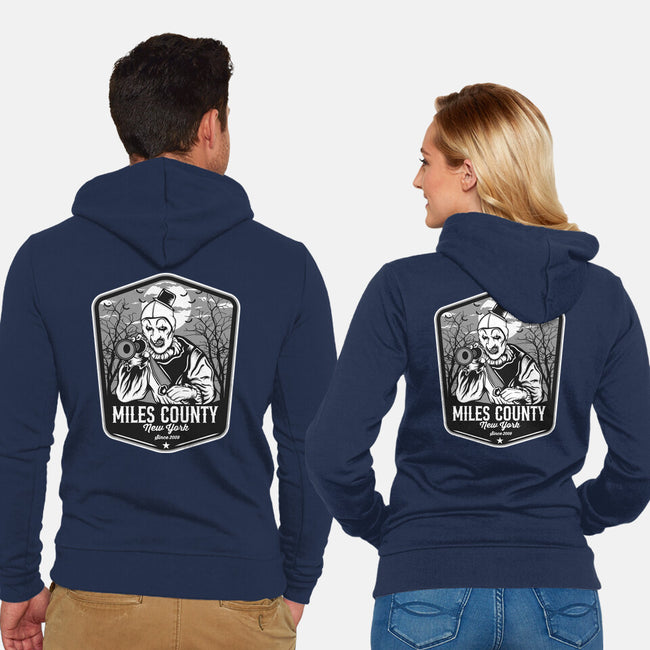 Miles County Badge-Unisex-Zip-Up-Sweatshirt-CarloJ1956