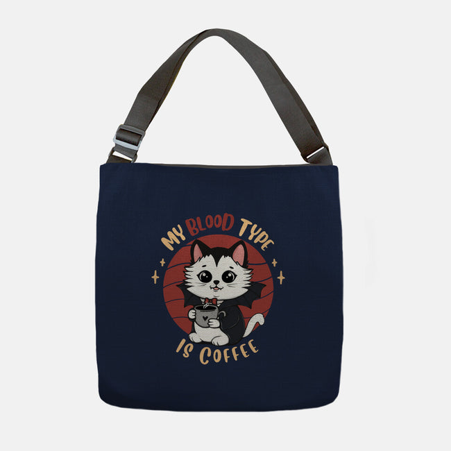 My Blood Type Is Coffee-None-Adjustable Tote-Bag-Trendlory