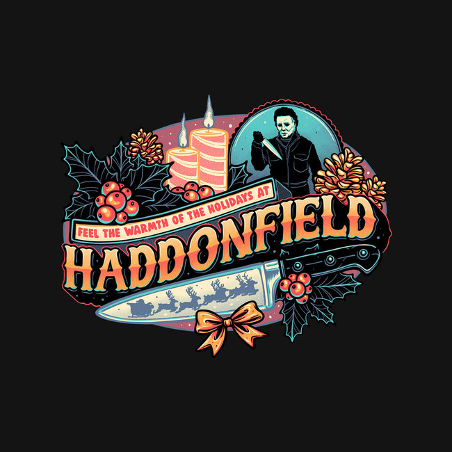 Haddonfield Holidays-Womens-Off Shoulder-Sweatshirt-glitchygorilla