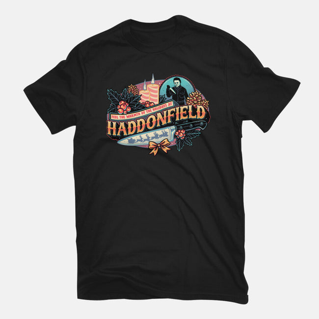 Haddonfield Holidays-Mens-Basic-Tee-glitchygorilla