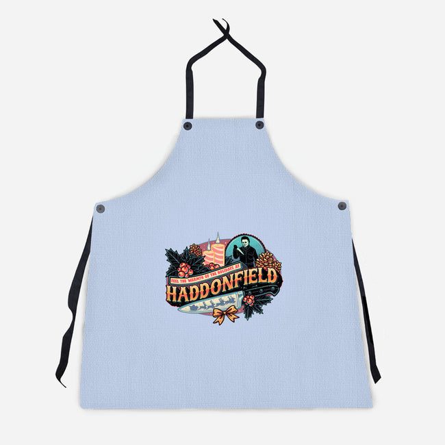 Haddonfield Holidays-Unisex-Kitchen-Apron-glitchygorilla