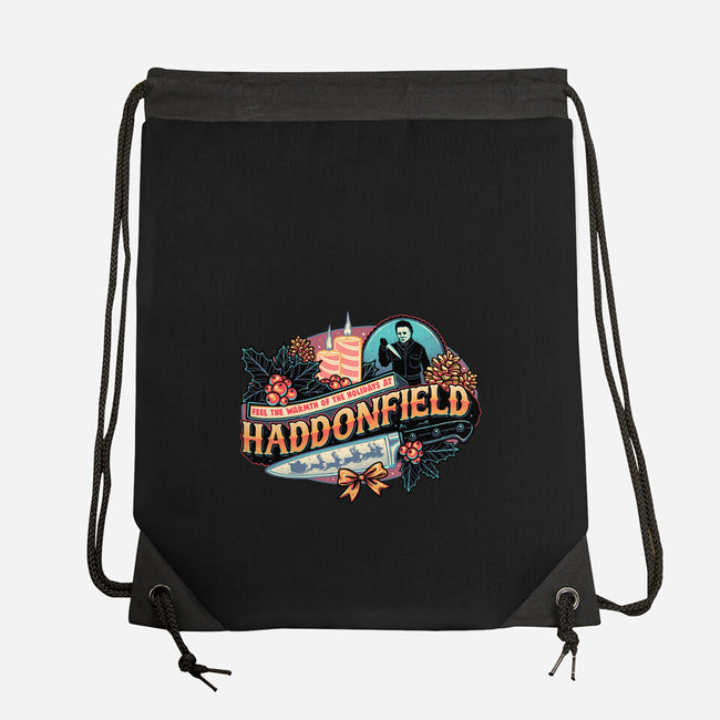 Haddonfield Holidays-None-Drawstring-Bag-glitchygorilla