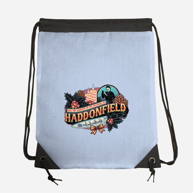 Haddonfield Holidays-None-Drawstring-Bag-glitchygorilla