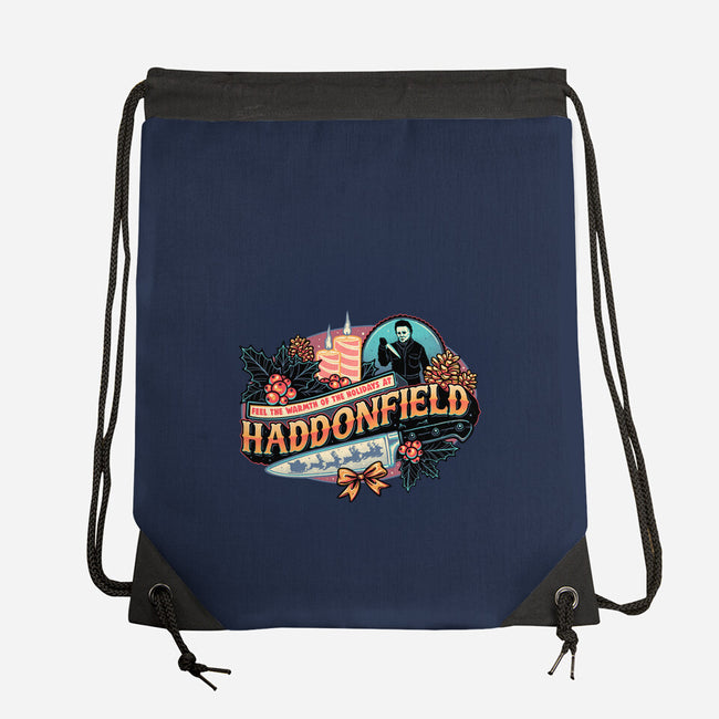 Haddonfield Holidays-None-Drawstring-Bag-glitchygorilla