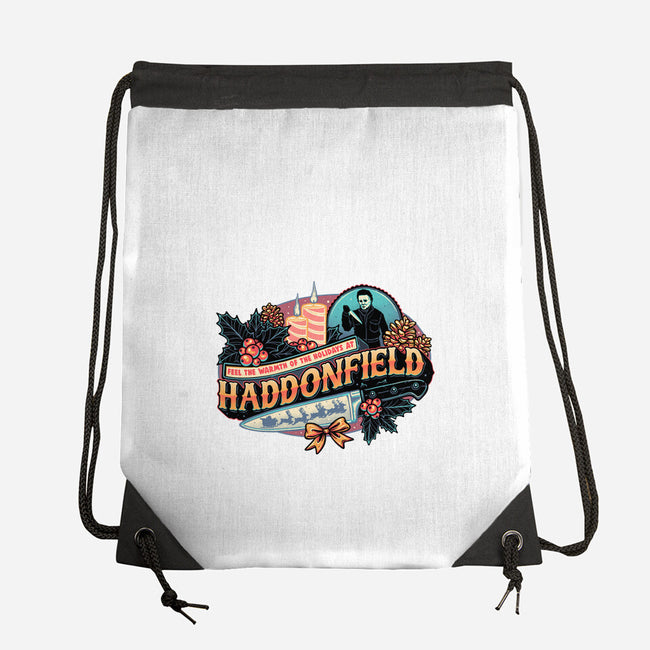 Haddonfield Holidays-None-Drawstring-Bag-glitchygorilla