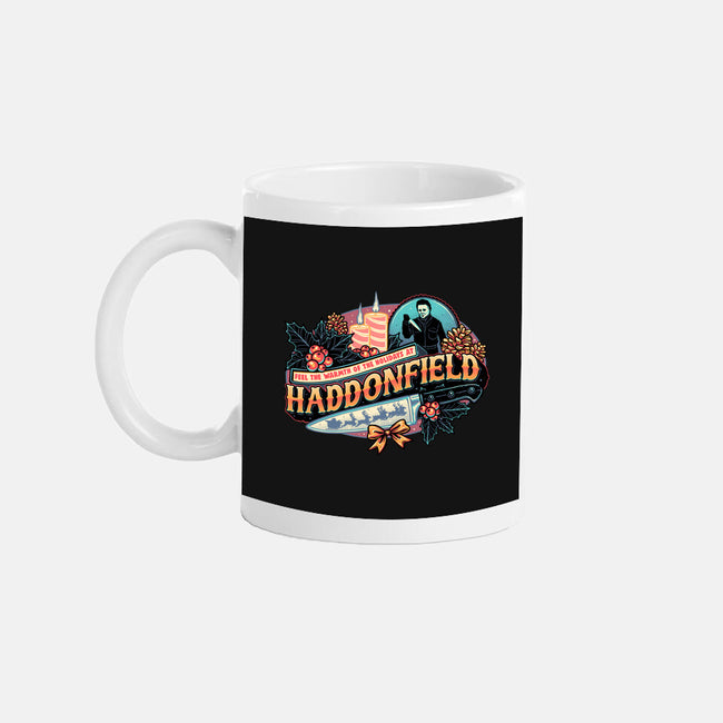 Haddonfield Holidays-None-Mug-Drinkware-glitchygorilla