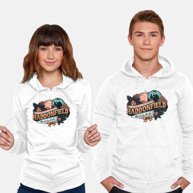 Haddonfield Holidays-Unisex-Pullover-Sweatshirt-glitchygorilla