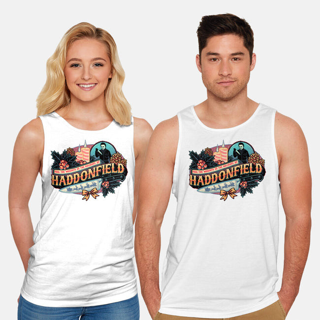 Haddonfield Holidays-Unisex-Basic-Tank-glitchygorilla