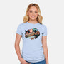 Haddonfield Holidays-Womens-Fitted-Tee-glitchygorilla