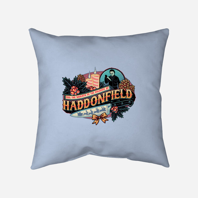 Haddonfield Holidays-None-Removable Cover w Insert-Throw Pillow-glitchygorilla