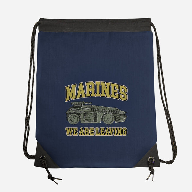 Marines We Are Leaving-None-Drawstring-Bag-rocketman_art