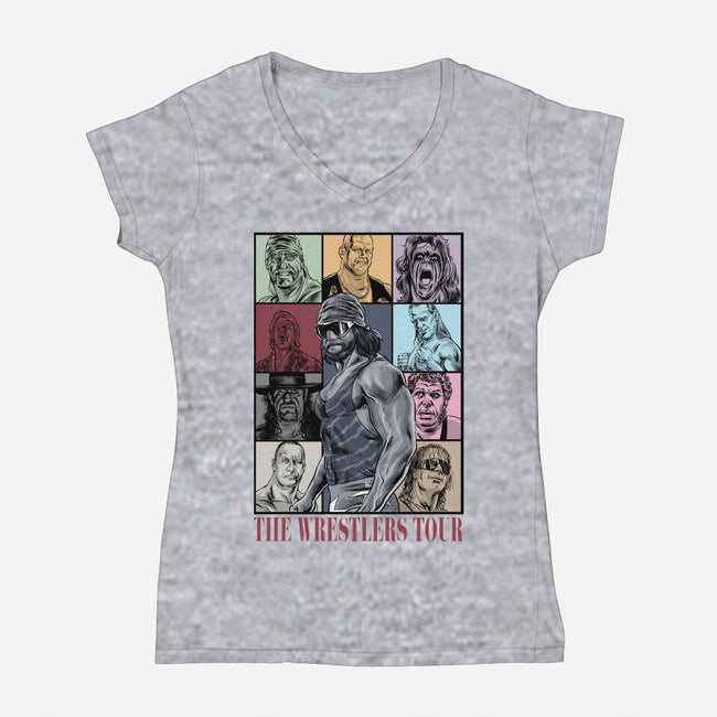 The Wrestlers Tour-Womens-V-Neck-Tee-zascanauta