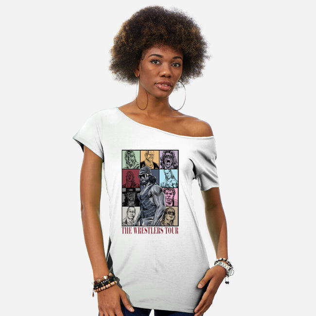 The Wrestlers Tour-Womens-Off Shoulder-Tee-zascanauta